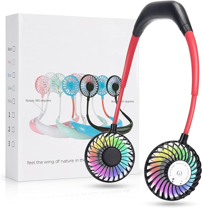 3 Speed Adjustable Personal Hand-Free Neck Fan with Free Delivery