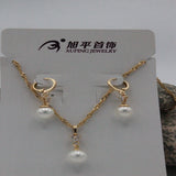 Pearl Necklace Set Earings