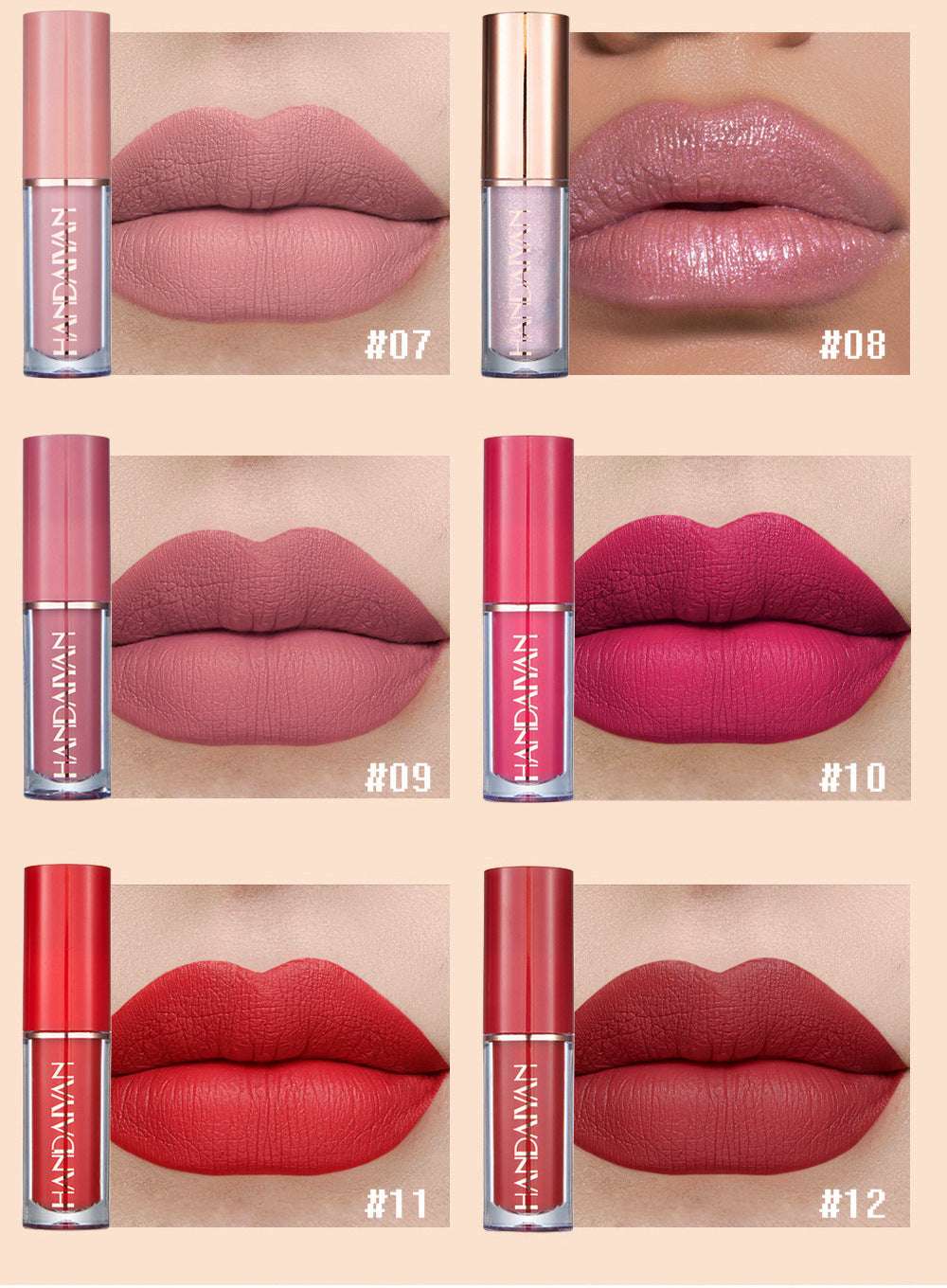 12-Piece Matte Liquid Lipstick & High Shine Lip Gloss Set β Waterproof, Long-Lasting Makeup Collection