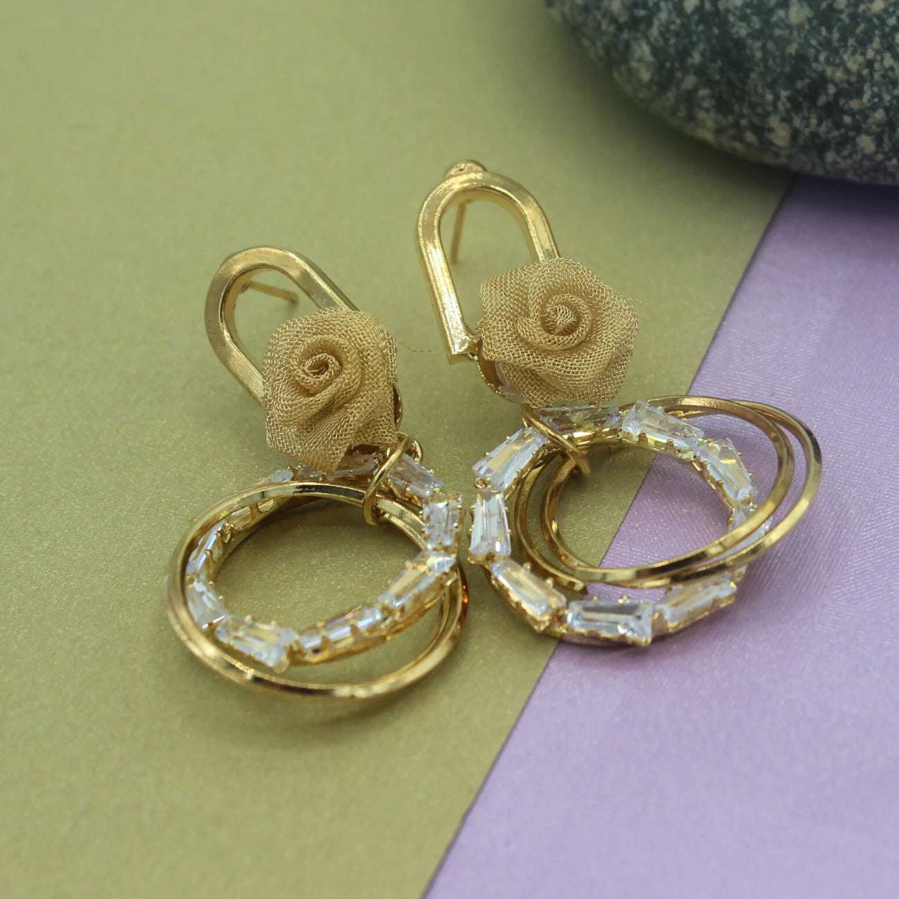 SKIN FLORAL DROP EARRINGS