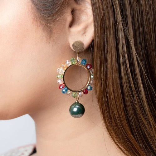 MULTI ROUND DROP EARRING