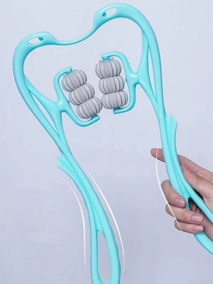 6-wheel Manual Neck Massager, Handheld Grip Neck Kneading