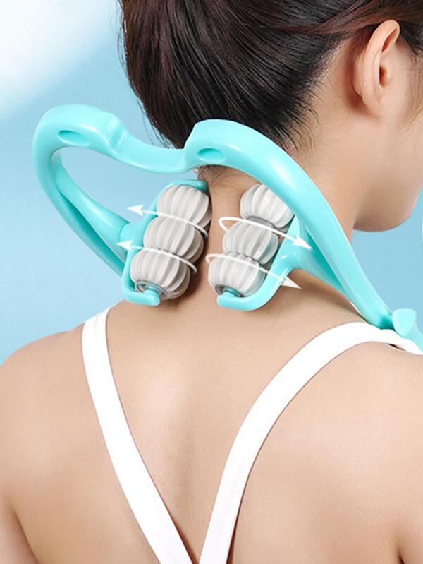 6-wheel Manual Neck Massager, Handheld Grip Neck Kneading