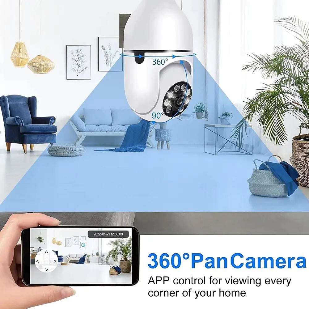 360 Rotating Wireless Panoramic Night Vision Security Camera