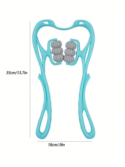 6-wheel Manual Neck Massager, Handheld Grip Neck Kneading