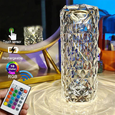 16 Colors Touch  Diamond Crystal Lamp  Rechargable