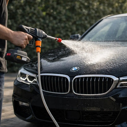Rechargeable wireless car washer with a 48V battery