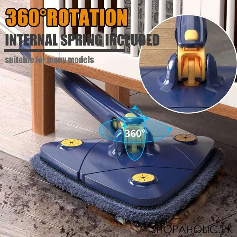 360 Rotatable Adjustable Triangle Cleaning Mop with Twist Squeeze