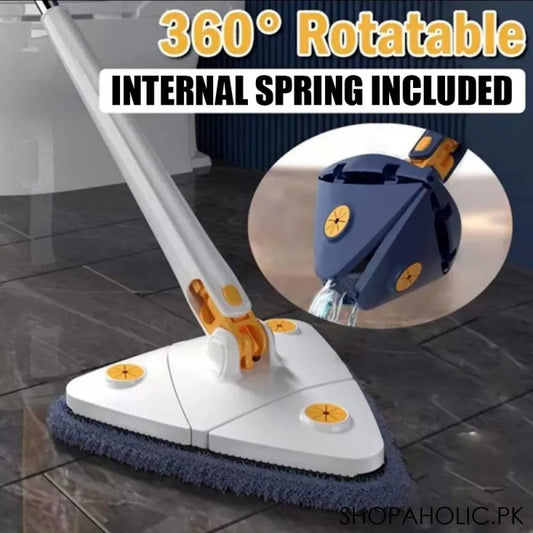 360 Rotatable Adjustable Triangle Cleaning Mop with Twist Squeeze