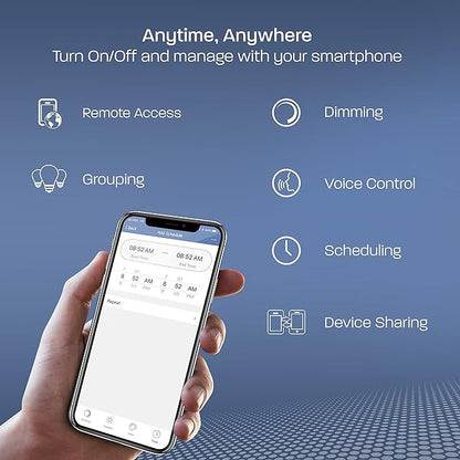 Smart RGB WiFi Bulb – 16M Colors, Voice Control, & Dimmable