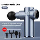 4-in-1 Ultra-Quiet Massage Gun – Deep Tissue Pain Relief with 4 Heads & Adjustable Speeds