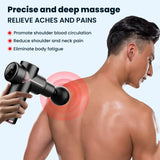 4-in-1 Ultra-Quiet Massage Gun – Deep Tissue Pain Relief with 4 Heads & Adjustable Speeds