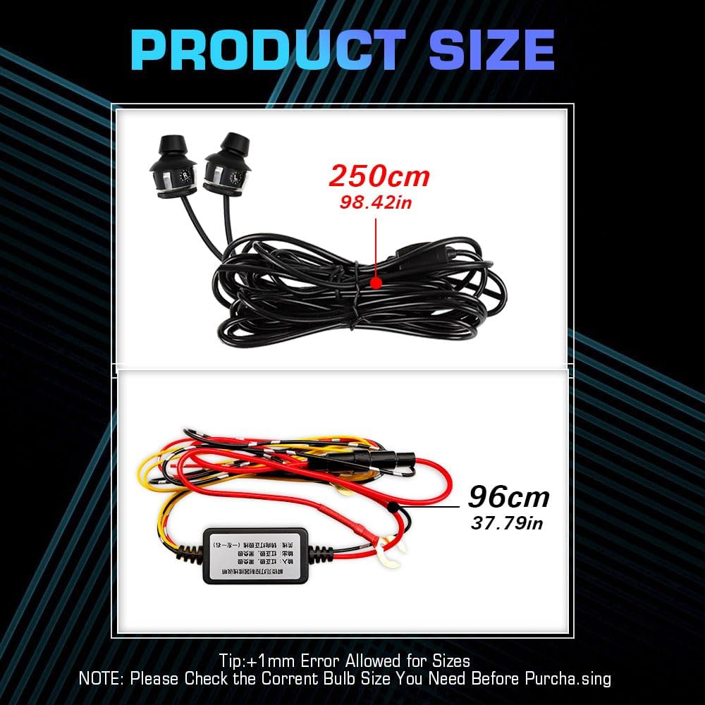 Premium LED Angel Wing Car Mirror Projection Lights - Universal Design, 2-Piece Set