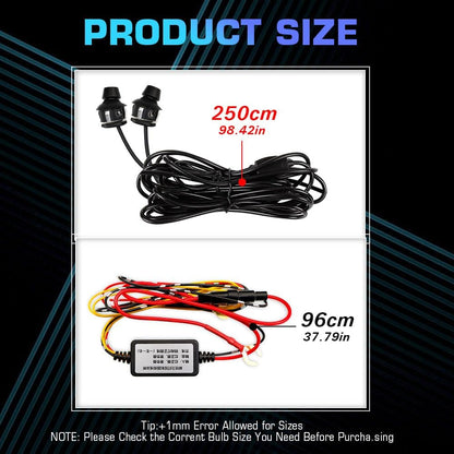 Premium LED Angel Wing Car Mirror Projection Lights - Universal Design, 2-Piece Set