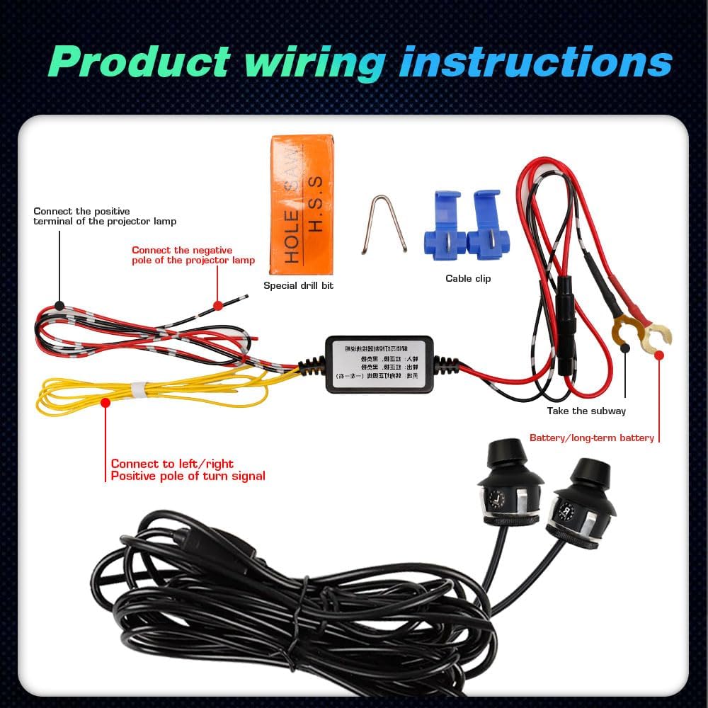 Premium LED Angel Wing Car Mirror Projection Lights - Universal Design, 2-Piece Set