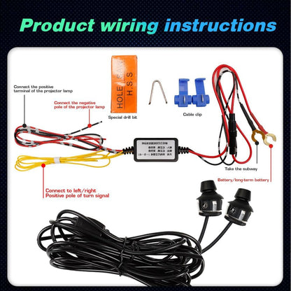 Premium LED Angel Wing Car Mirror Projection Lights - Universal Design, 2-Piece Set