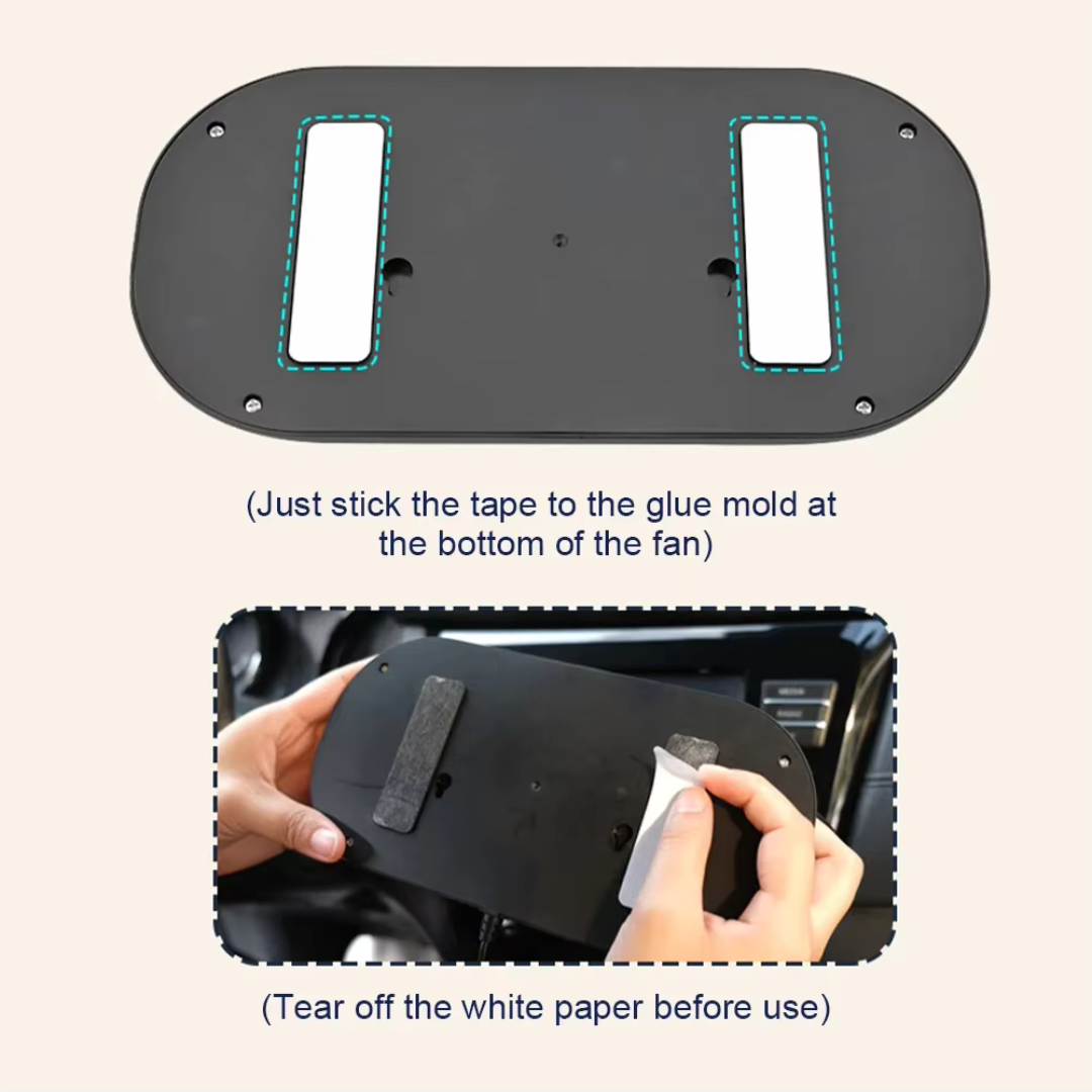 LONG NECK FOLDABLE DOUBLE HEADED FAN - 360 ROTATION