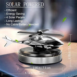 Car Air Freshener, Helicopter Solar Energy Rotating Aromatherapy Aviation Al Alloy Diffuser, Interior Decoration Accessories Diffuser for Car and Home (Silver)