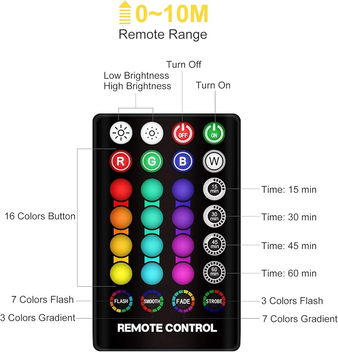 Moon Lamp 16 Colors - 3D Printed Night Light with Timer & Remote