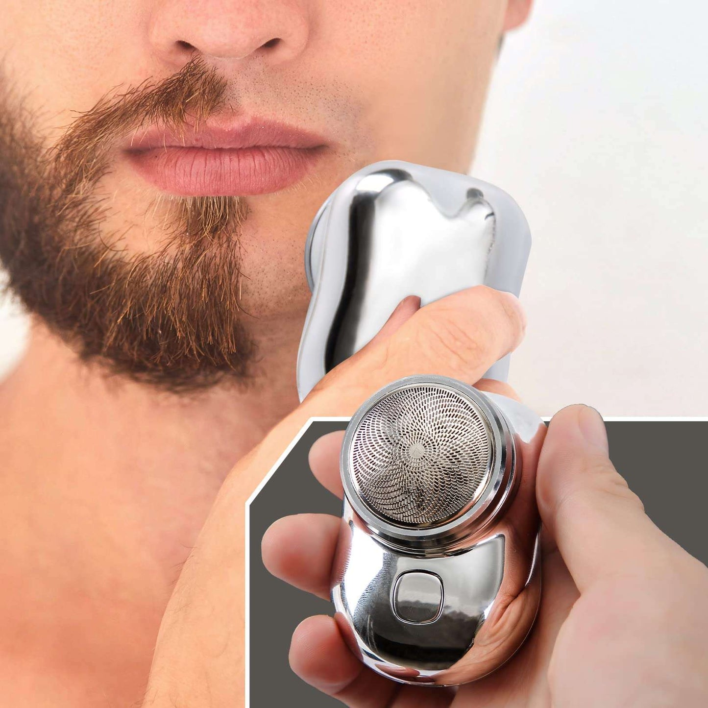 Mini-Shaver, Portable Electric Shaver, Mini Electric Razor Shavers for Men, Rechargeable Shaver Easy One-Button Use Suitable for Home,Car,Travel