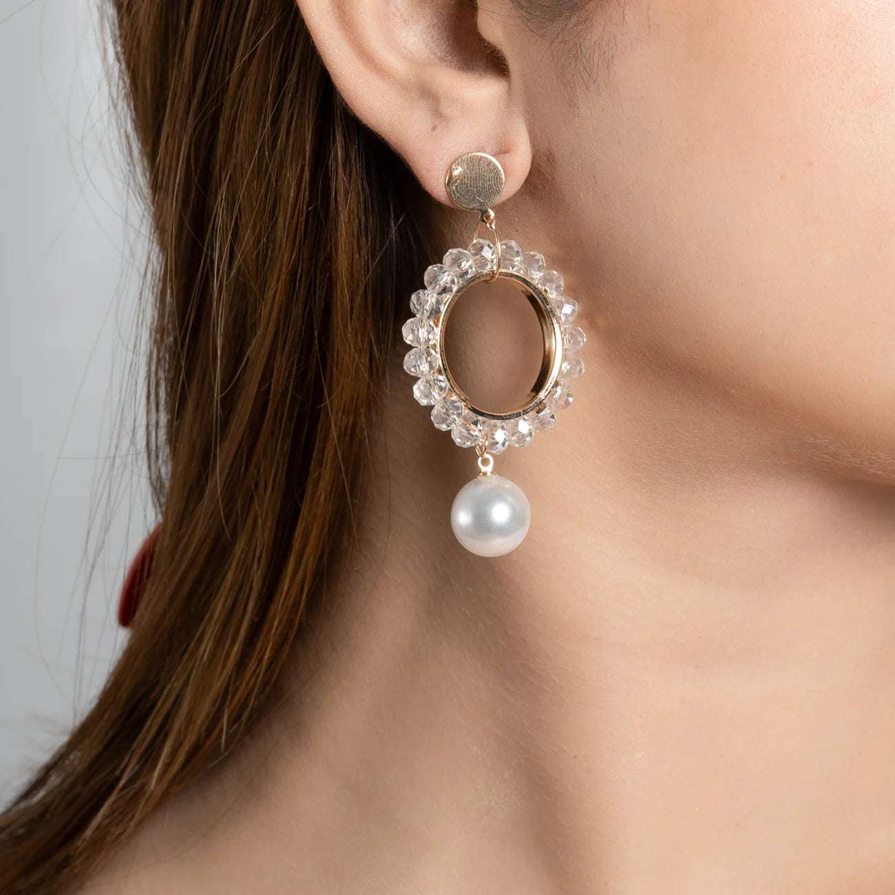 ROUND DROP EARRING
