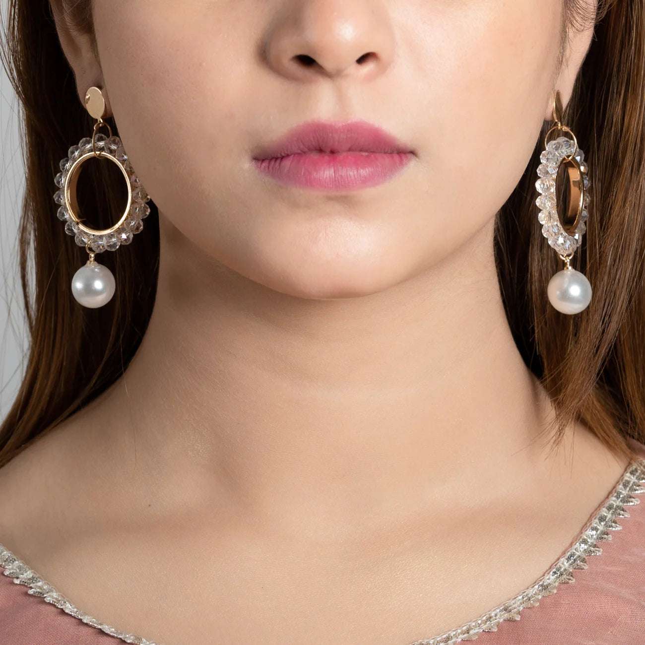 ROUND DROP EARRING