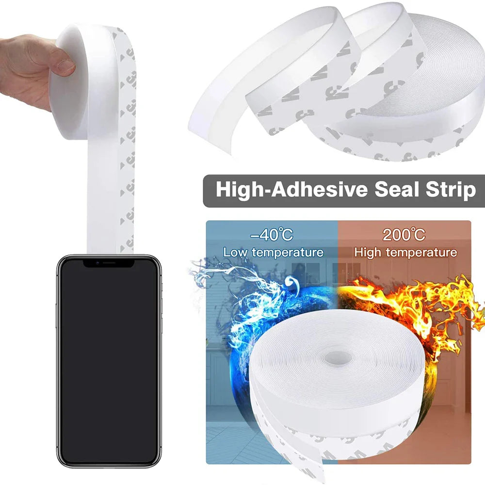 5 Meter Door Sealing Strips for Seal Sound Proof, Insect, Dust for Bathroom Door Window