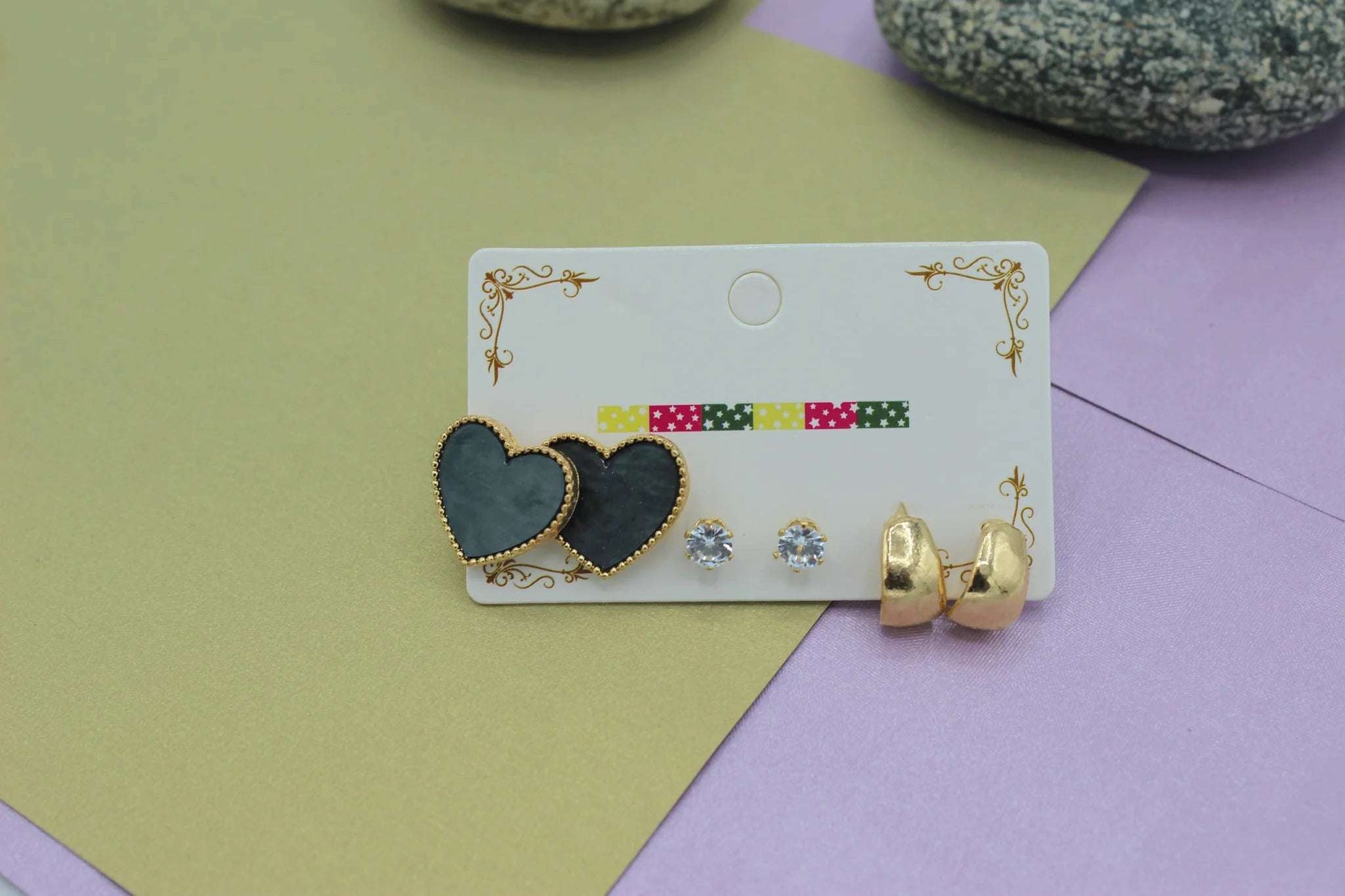 3 IN 1 STUD EARRING