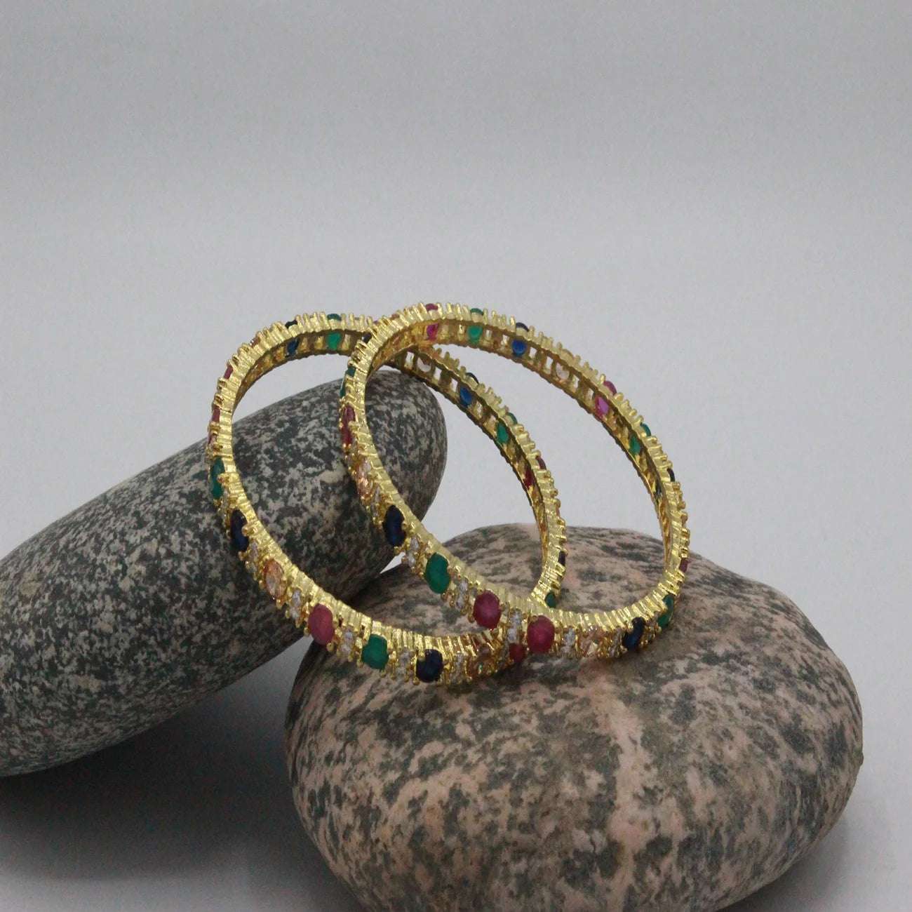 Multicolor Gem Gold color Bracelet