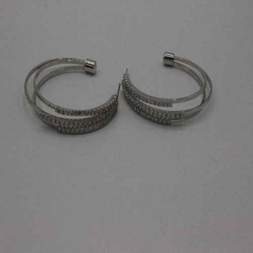 Silver Double Hoop Earing