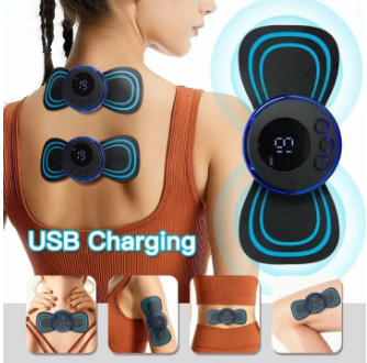 Mini Body Massager Pulse Neck Pain Relief Ems Butterfly Body Massager