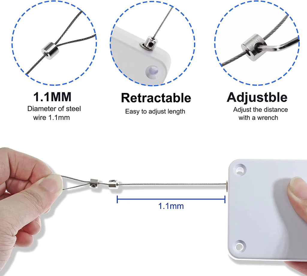 Portable Automatic Stainless Steel Door Closer Multifunctional Punch-Free Sensor Door Closer with Drawstring