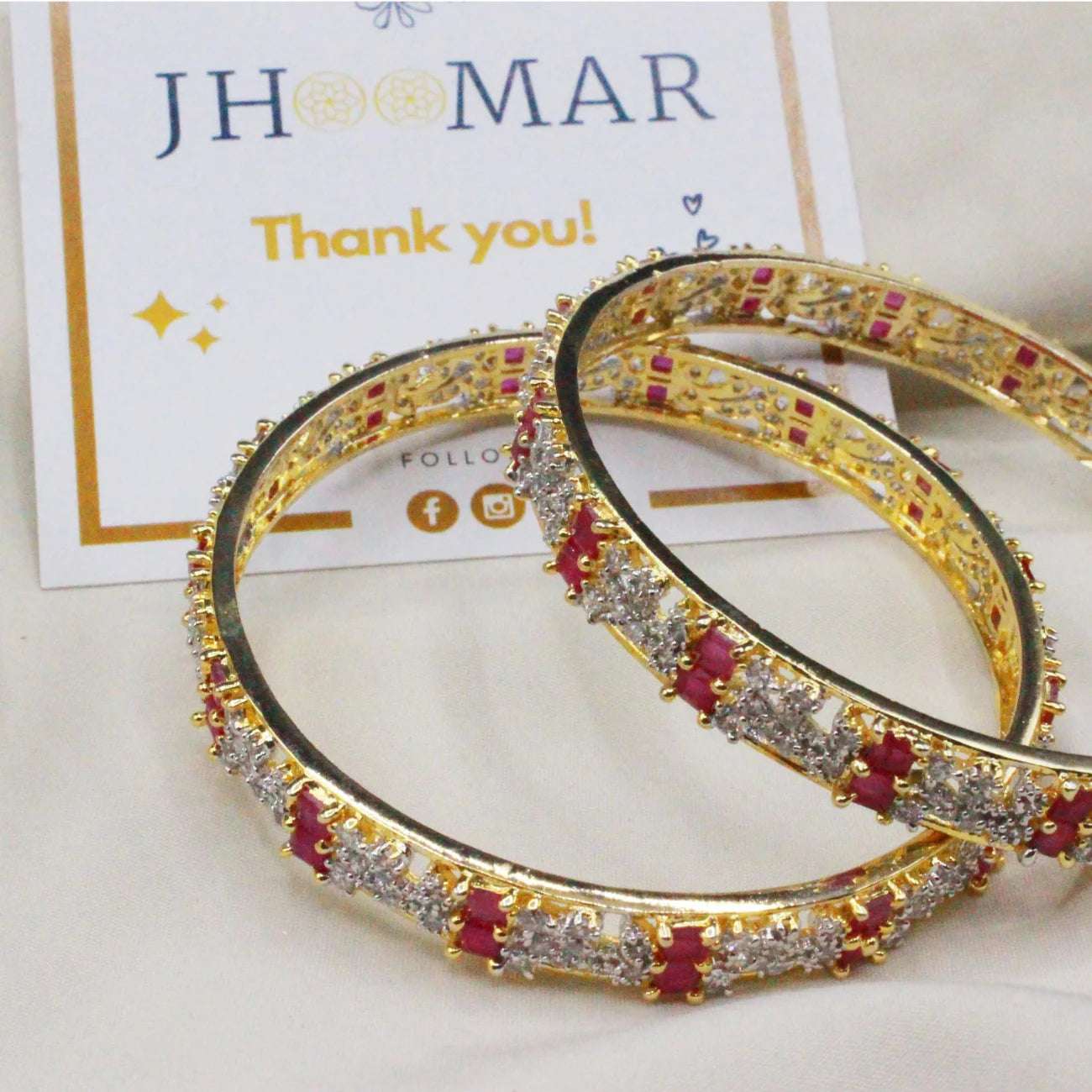 Golden and Red gem Bracelet