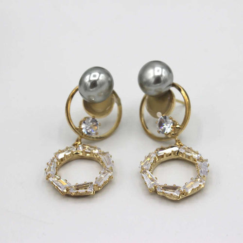 WHITE PEARL DROP EARRINGS