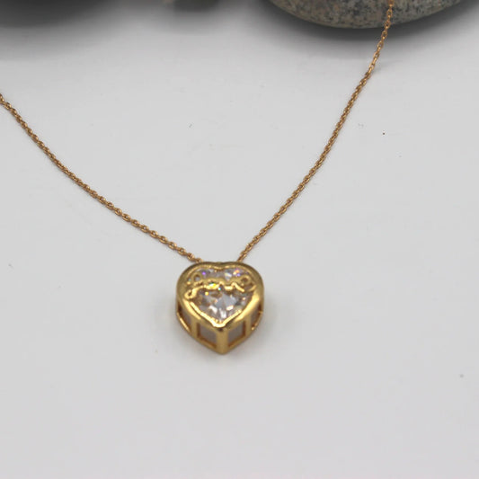 CLARET LOVE HEART PENDANT