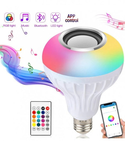 Smart LED Bulb with Bluetooth Speaker & Remote