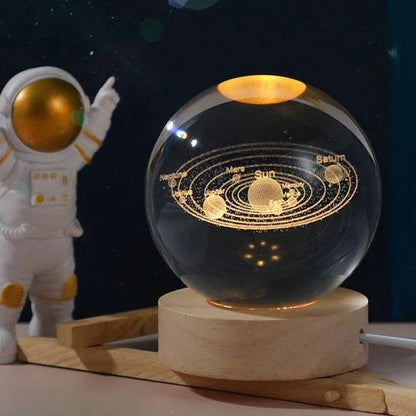 🌌✨ 3D Galaxy Crystal Ball Night Light – A Universe on Your Desk! 🌠