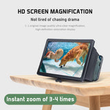 F2 Mobile Phone 3D Screen Magnifier Large Video Screen Amplifier with Eyes Protection Enlarged Foldable Stand Holder