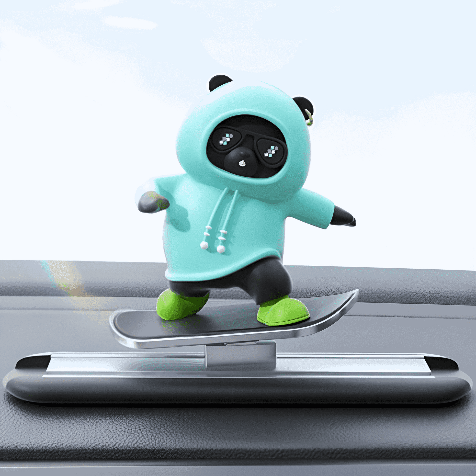 Skating Panda Bear Car Ornaments