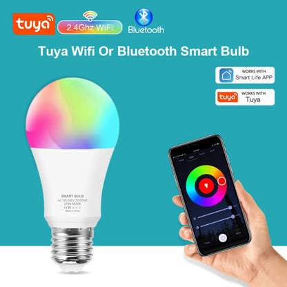 Smart RGB WiFi Bulb – 16M Colors, Voice Control, & Dimmable