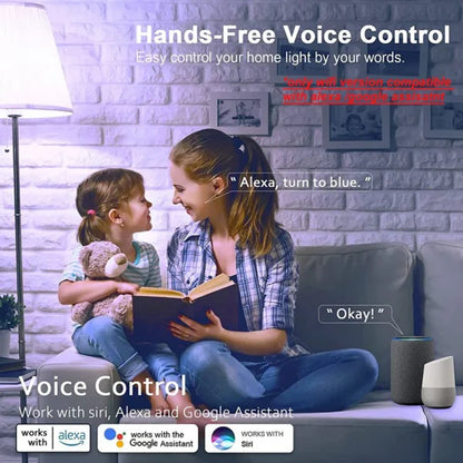 Smart RGB WiFi Bulb – 16M Colors, Voice Control, & Dimmable