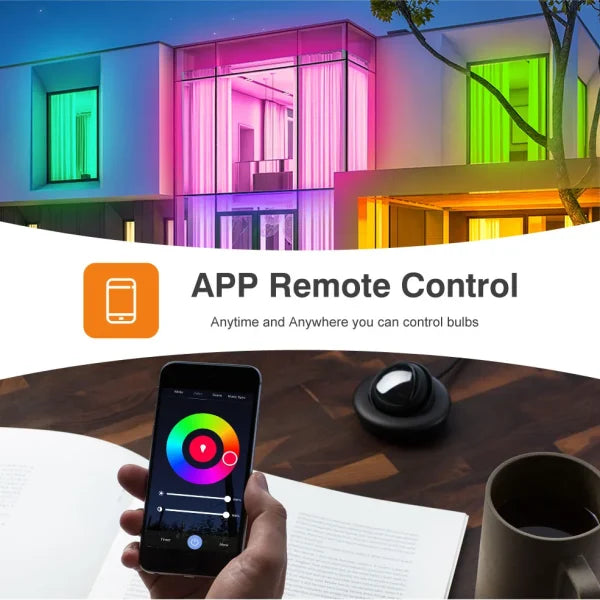 Smart RGB WiFi Bulb – 16M Colors, Voice Control, & Dimmable