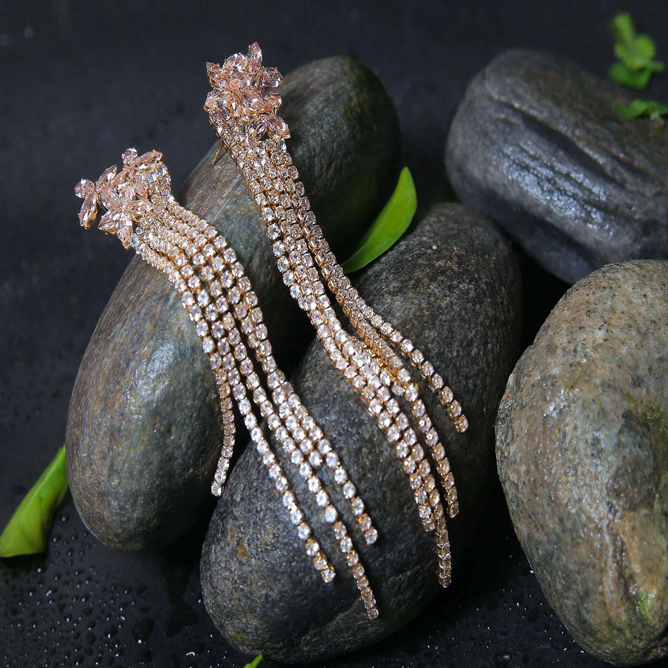 CHAINED DROP EARRINGS