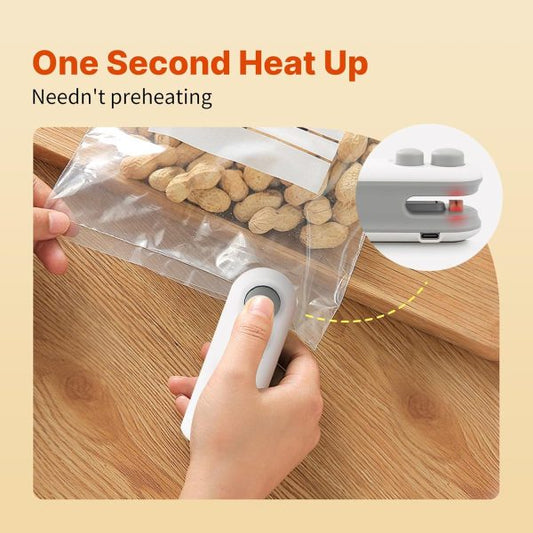 USB Rechargeable 2-in-1 Mini Bag Sealer & Cutter