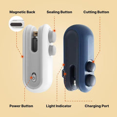 USB Rechargeable 2-in-1 Mini Bag Sealer & Cutter