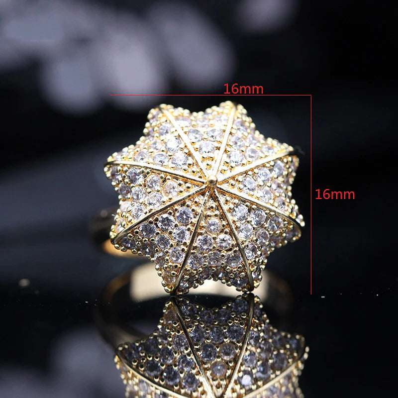 Umbrella Spinning Ring Golden