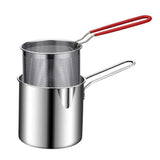 Stainless Steel Deep Fryer Pot with Strainer – 12L Capacity for Home & Kitchen