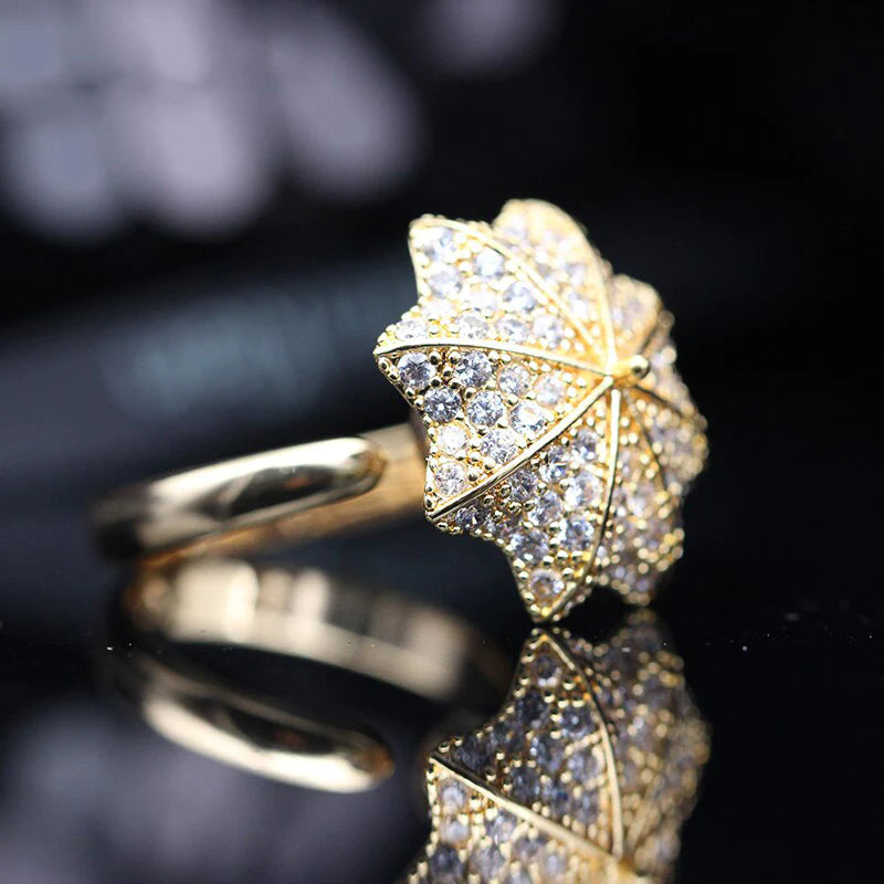 Umbrella Spinning Ring Golden