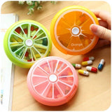 Portable One Week Mini Round Pill Box