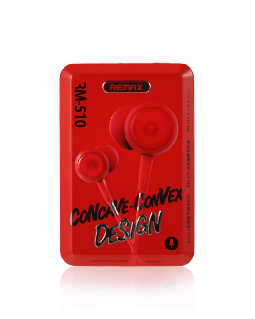Remax Concave Convex Design Earphone RM-510 - Red